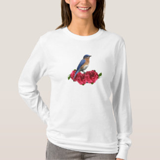 Camiseta T-shirt oriental da camélia do Bluebird