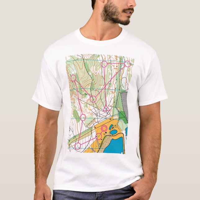 Camiseta T-Shirt - Orienteering map (Frente)