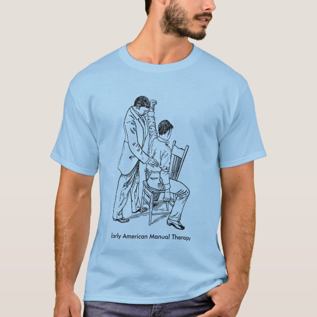 Camiseta T-shirt Osteopathic tradicional do tratamento (Frente)