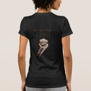 Camiseta T-Shirt Ostrich Engraçado - Texto Personalizado
