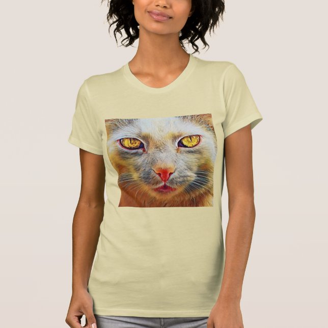 Camiseta T-Shirt Ouro De Gato Bonito (Frente)