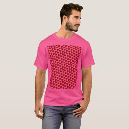 Camiseta T-Shirt Padrão de Corações de Joias