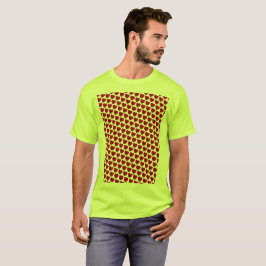 Camiseta T-Shirt Padrão de Corações de Joias