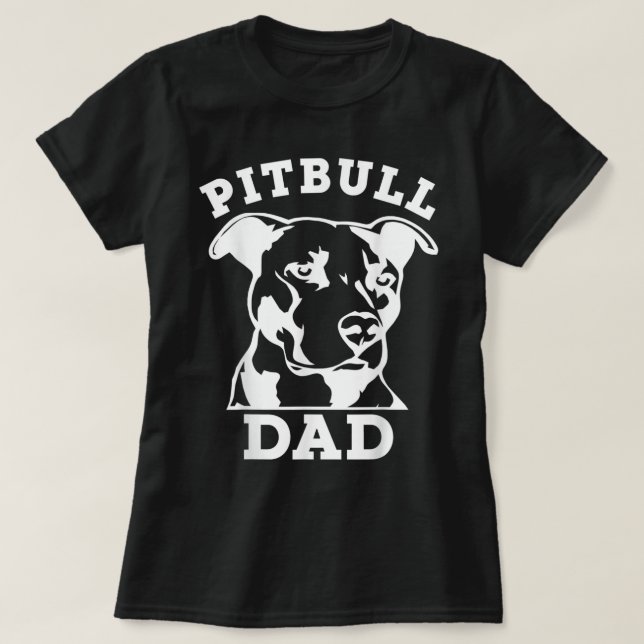 Camiseta T-Shirt Pai de Touro (camiseta pitbull, pitbull o (Frente do Design)