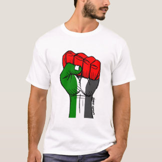 Camiseta T-shirt palestino do punho de Carlos Latuff