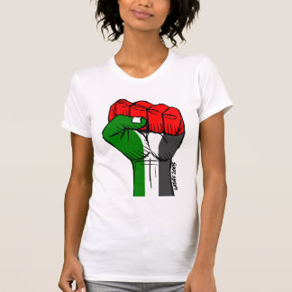 Camiseta T-shirt palestino do punho de Carlos Latuff