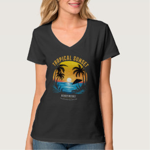 Camiseta T-Shirt-Palm Trees De Praia Guarda-Chuva