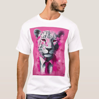 Camiseta T-Shirt Pantera Rosa com Design de Fato