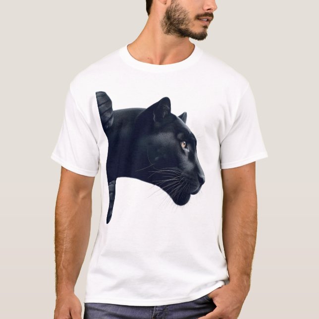 Camiseta T-shirt panthère noire (Frente)