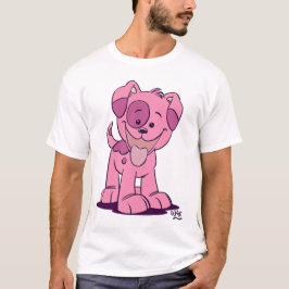 Camiseta T-shirt para crianças de cachorrinho rosa