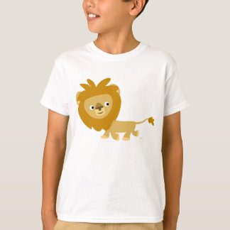 Camiseta T-shirt para crianças do Leão de Cartoon a Caminha