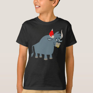 Camiseta T-shirt para crianças Touro de Cartoon em Cute
