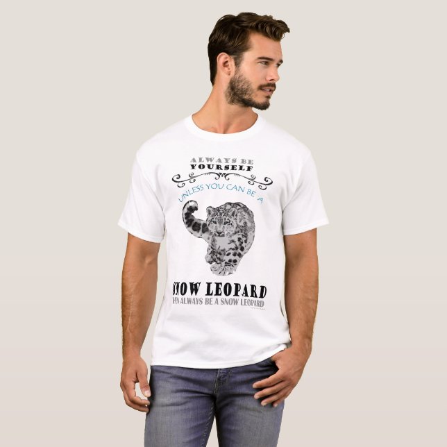 Camiseta T-shirt para leopardos de neve - homens (Frente Completa)