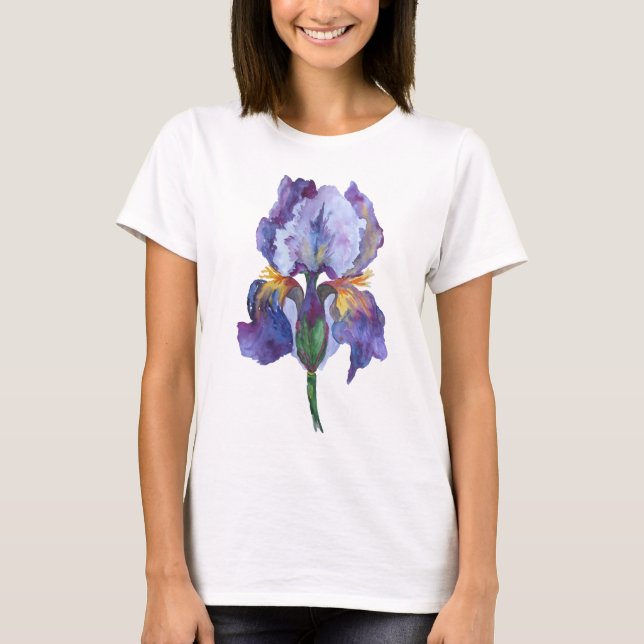 Camiseta T-shirt para mulheres com impressão das flores (Frente)