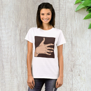 Camiseta T-Shirt Para Mulheres De Mão