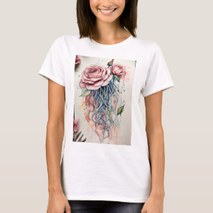 Camiseta T-shirt para mulheres rosa design