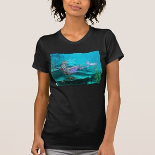 Camiseta T-shirt para mulheres - sereia da arte da sereia