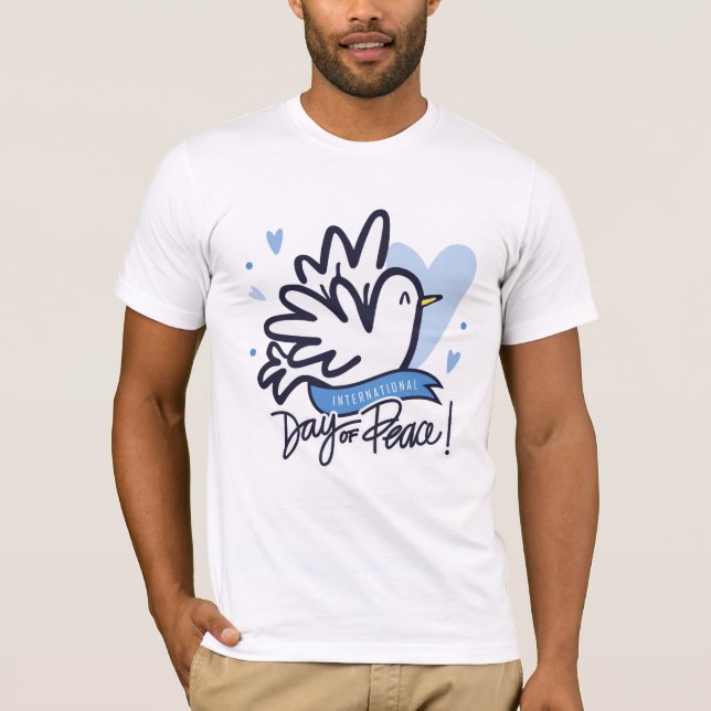 Camiseta T-shirt para o Dia Internacional da Paz! 21 sept (Frente)