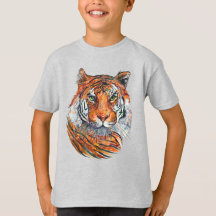 T-shirt para o TIGRE SELVAGEM do menino