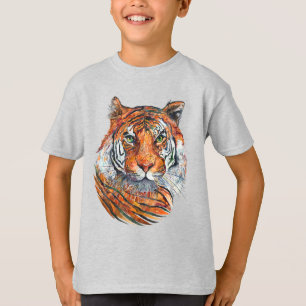 Camiseta T-shirt para o TIGRE SELVAGEM do menino