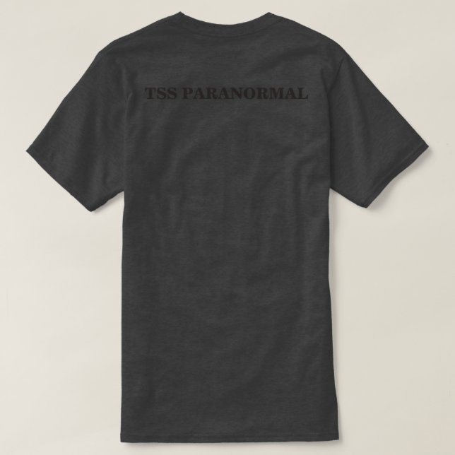 Camiseta T-shirt Paranormal Subdued do TSS preto (Verso do Design)
