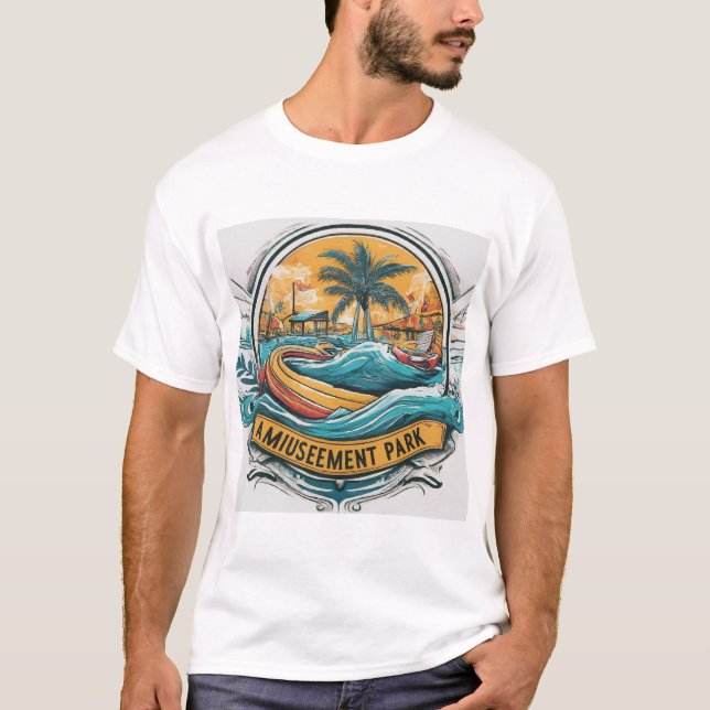 Camiseta T-Shirt Parque de diversões (Frente)