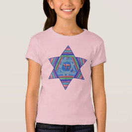 Camiseta T-shirt Pastel de Chai da estrela de David dos