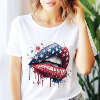 Camiseta T-Shirt Patriótica Patriótica Mulher Chic