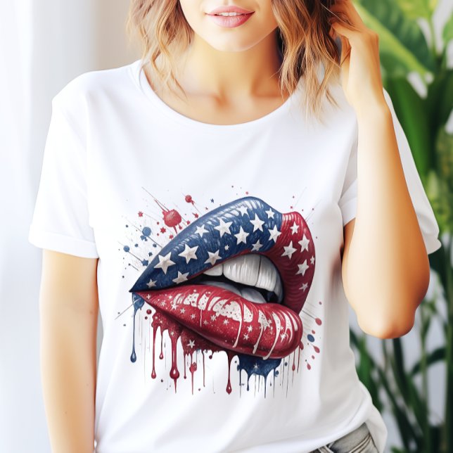 Camiseta T-Shirt Patriótica Patriótica Mulher Chic (Criador carregado)