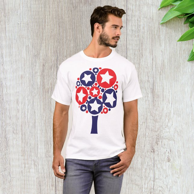 Camiseta T-Shirt Patriótica Tree Mens (Criador carregado)