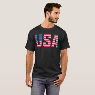 Camiseta T-shirt patriótico da bandeira americana dos EUA