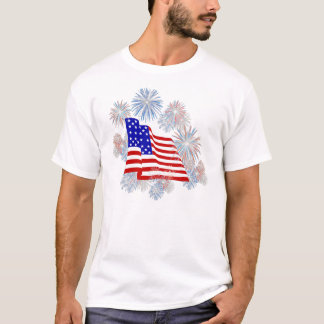 Camiseta T-shirt patriótico da bandeira dos