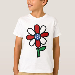Camiseta T-shirt patriótico da flor