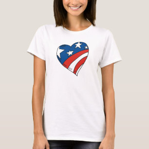 Camiseta T-shirt patriótico do coração