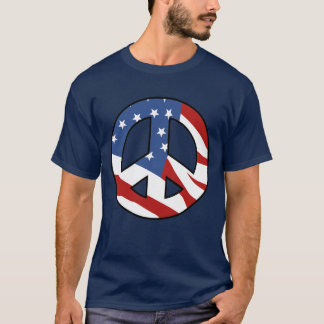 Camiseta T-shirt patriótico do sinal de paz