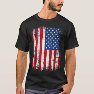 Camiseta T-shirt patriótico do vertical da bandeira