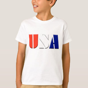 Camiseta T-shirt patriótico dos EUA dos miúdos