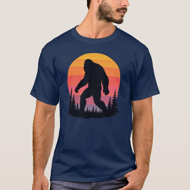 Camiseta T-Shirt Pé-Grande Ultramarino | Vintage Sasquatch (Frente)