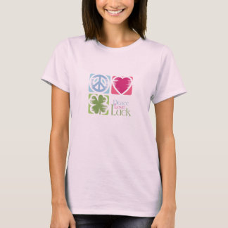 Camiseta T-Shirt Peace, Love & Irish Luck (v.02)