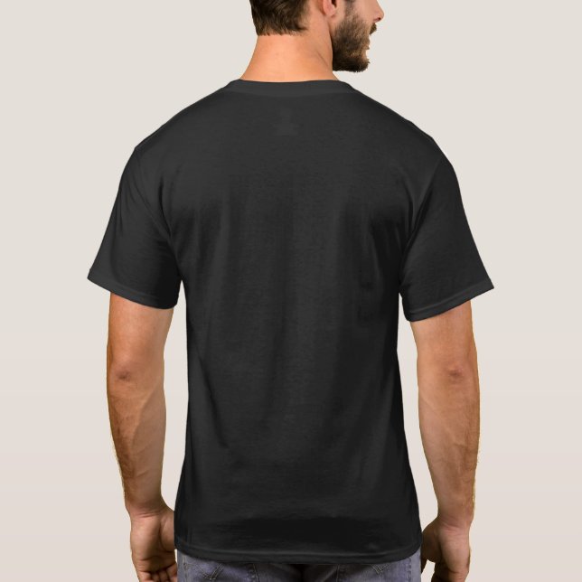 T-shirt preto frente e verso