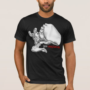 Camiseta t-shirt perigoso do lutador do cromo 3D
