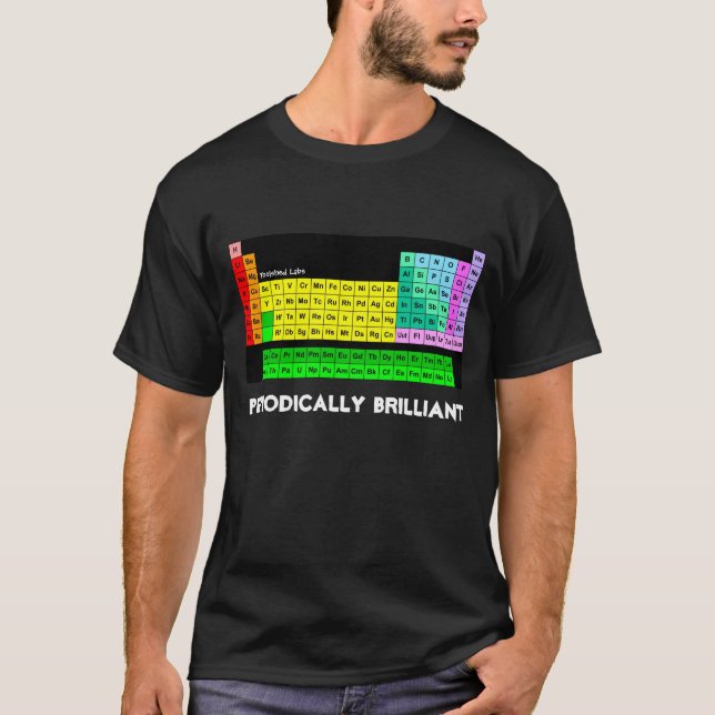 Camiseta T-shirt periòdicamente brilhante, preto (Frente)