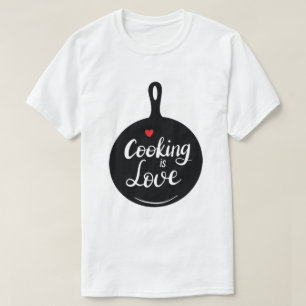 Camiseta T-Shirt Personalizada Com Amor De cozinhar