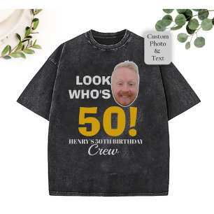 Camiseta T-Shirt Personalizada com Rosto de 50 Anos - Camis