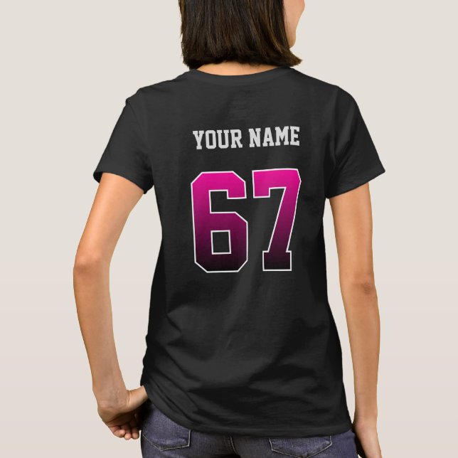 Camiseta T-Shirt Personalizada Cor-de-Rosa 67 (Verso)