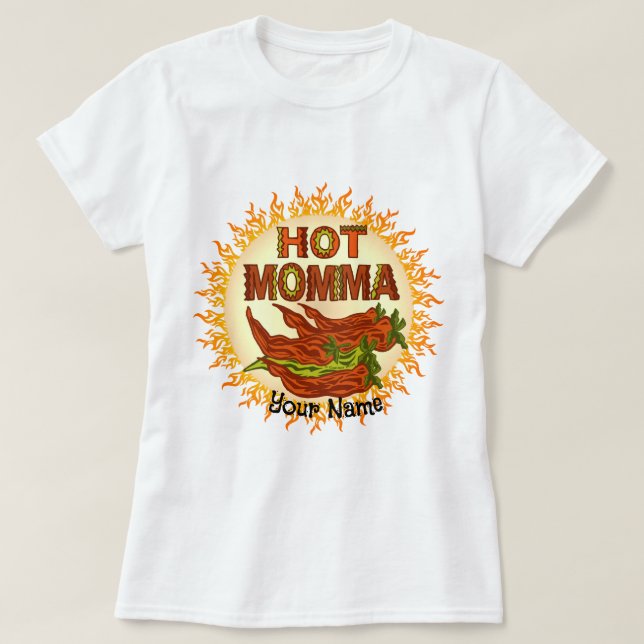 Camiseta t-shirt personalizada da Hot Momma (Frente do Design)