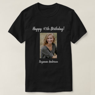 Camiseta T-Shirt Personalizada de Aniversário do Quarenta M
