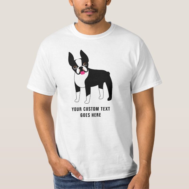 Camiseta T-Shirt Personalizada de Boston Terrier (Frente)