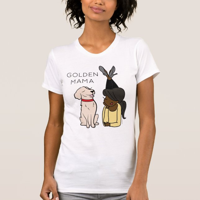 Camiseta T-Shirt Personalizada de Ouro para Retriever (Frente)