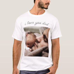 Camiseta T-Shirt Personalizada de Texto - Eu Amo Você Pai